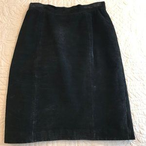 Vintage Black Suede Skirt